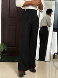Black Double pleat Formal Pants